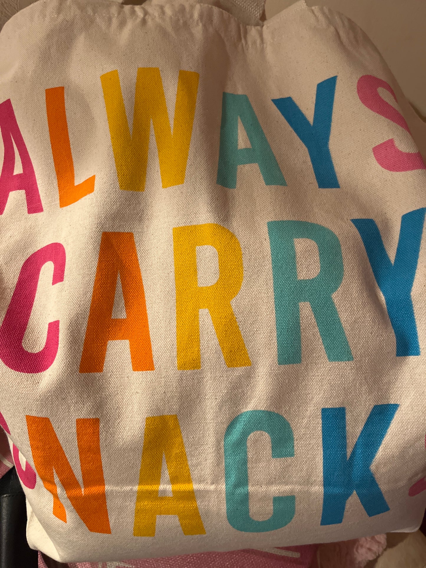 ALWAYS CARRY SNACKS TOTE BAG