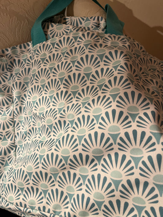 Turquoise tote bag