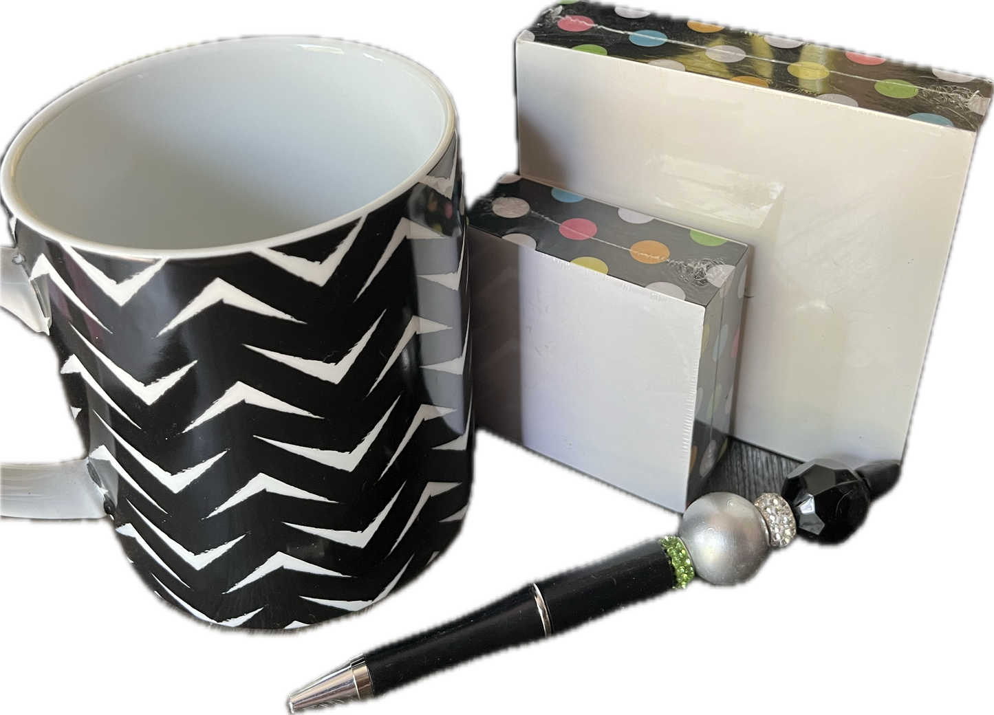 Black & white fun mug set