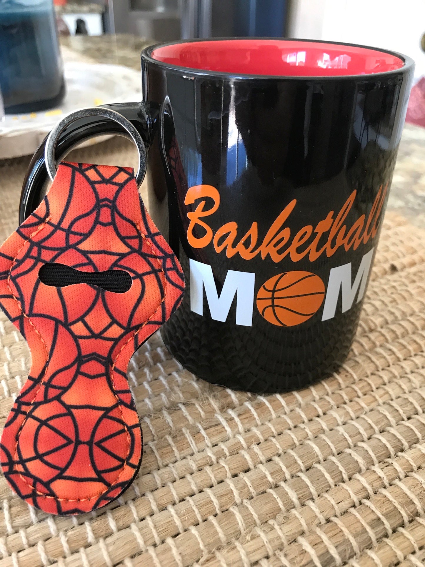 Basketball Mom Mug with free chapstick holder